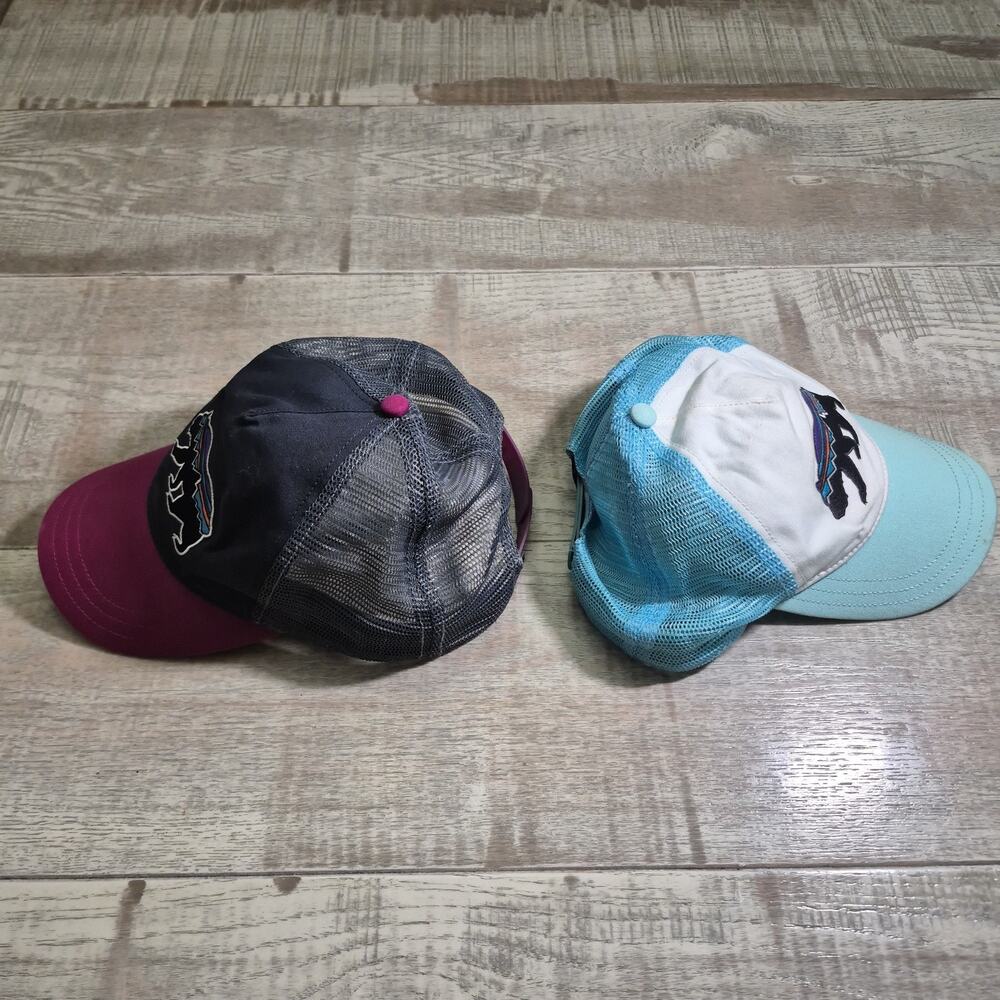 Lot Of 2 Patagonia Fitz Roy Bear Snapback Trucker Hat Cap - Picture 2 of 7